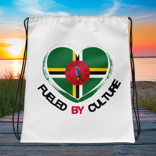 Fueled by Culture Drawstring Bag
