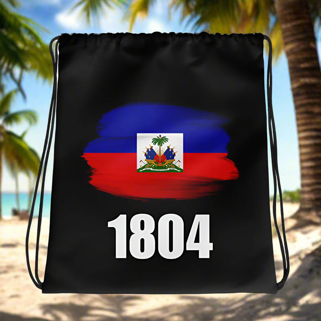 Printed Drawstring Bag | Haiti Drawstring Bag | Fit Gyal Tings