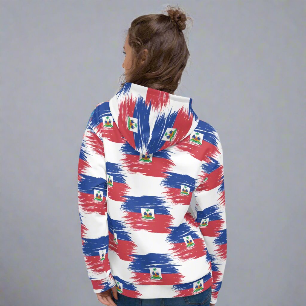 Ladies Cotton Hoodie | Haiti Flag Hoodie | Fit Gyal Tings