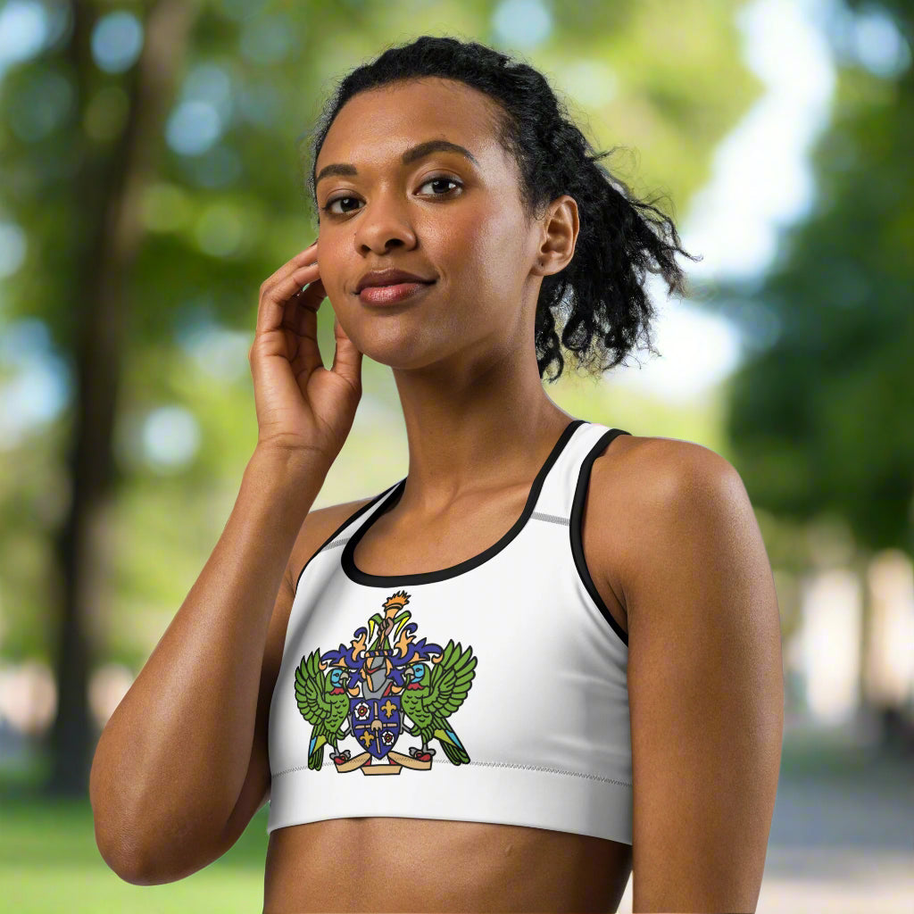 High Impact Sports Bra | St Lucia Sports Bra | Fit Gyal Tings