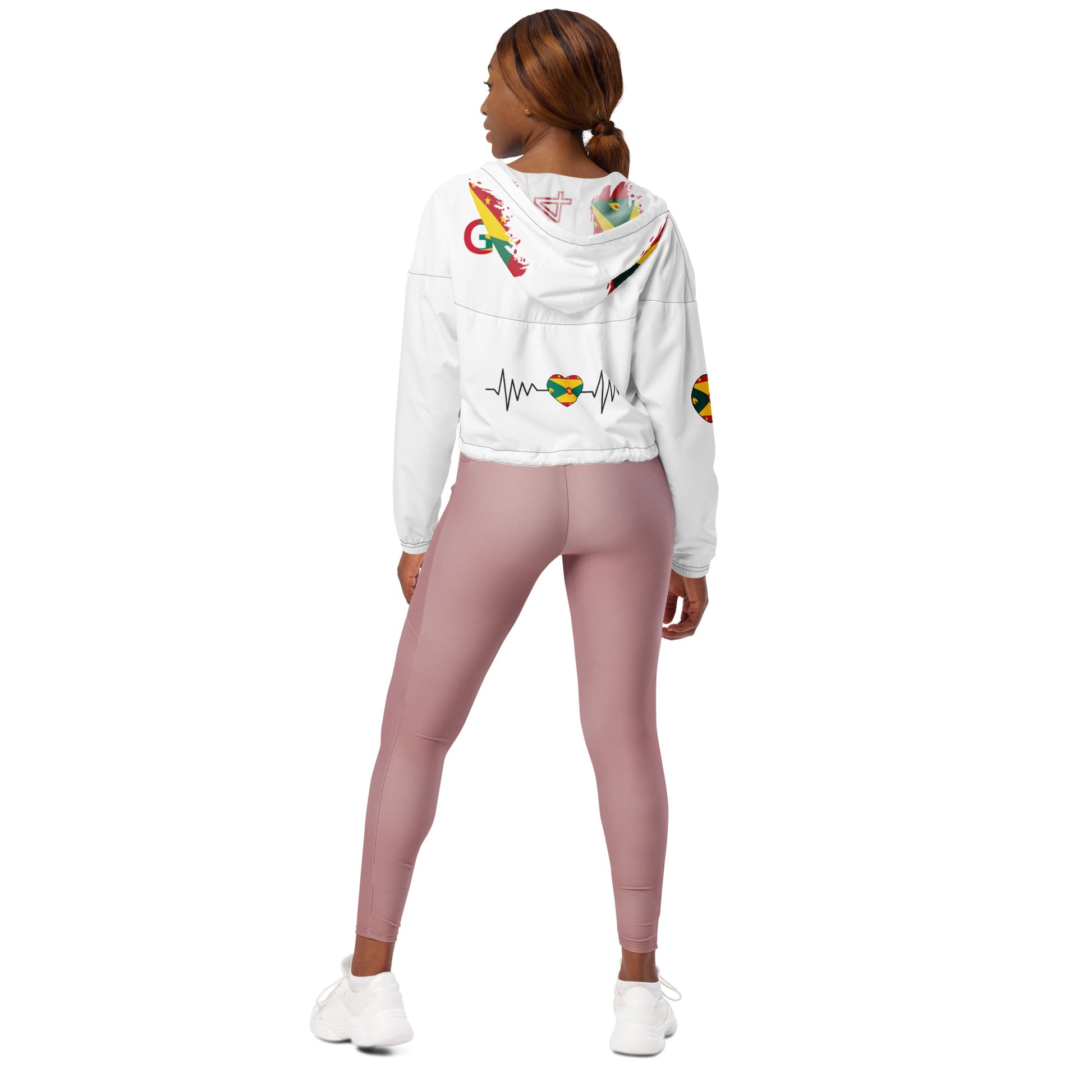 Crop Windbreaker Jacket | Grenada Pride Windbreaker | Fit Gyal Tings