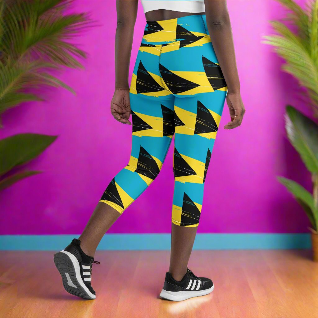 Yoga Capri Leggings | Bahamian Yoga Leggings | Fit Gyal Tings