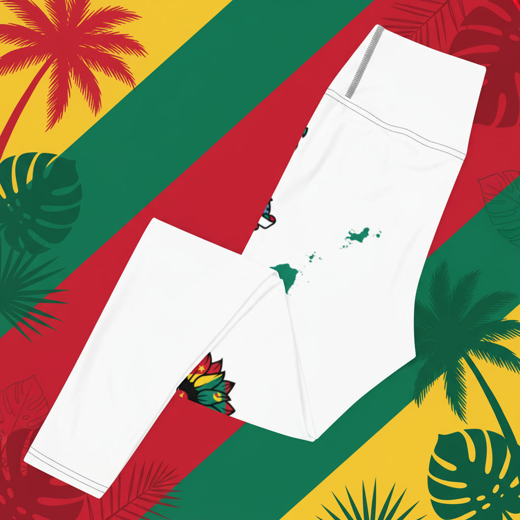 Women's Sports Leggings | Grenada Flag Leggings | Fit Gyal Tings