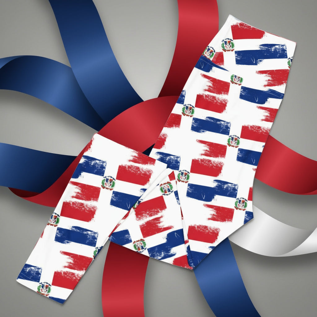 Women's Printed Leggings | DR Flag Leggings | Fit Gyal Tings