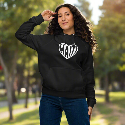 Black Pullover Hoodie | Haiti Print Hoodie | Fit Gyal Tings