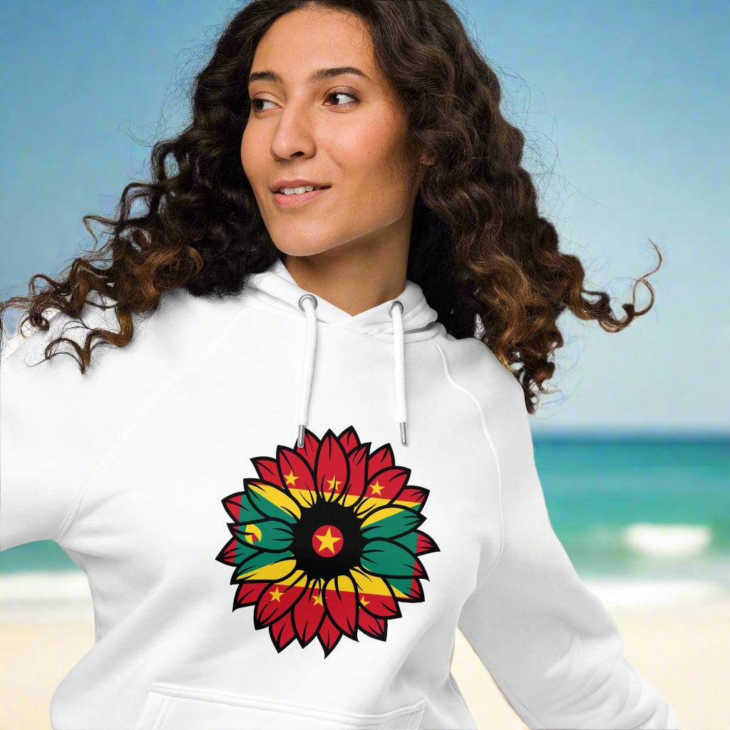 Cotton Pullover Hoodie | Grenada Flag Hoodie | Fit Gyal Tings