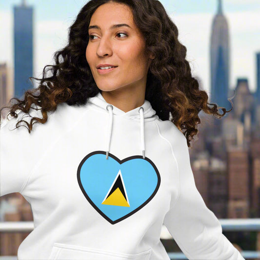 White Pullover Hoodie | Saint Lucia Hoodie | Fit Gyal Tings