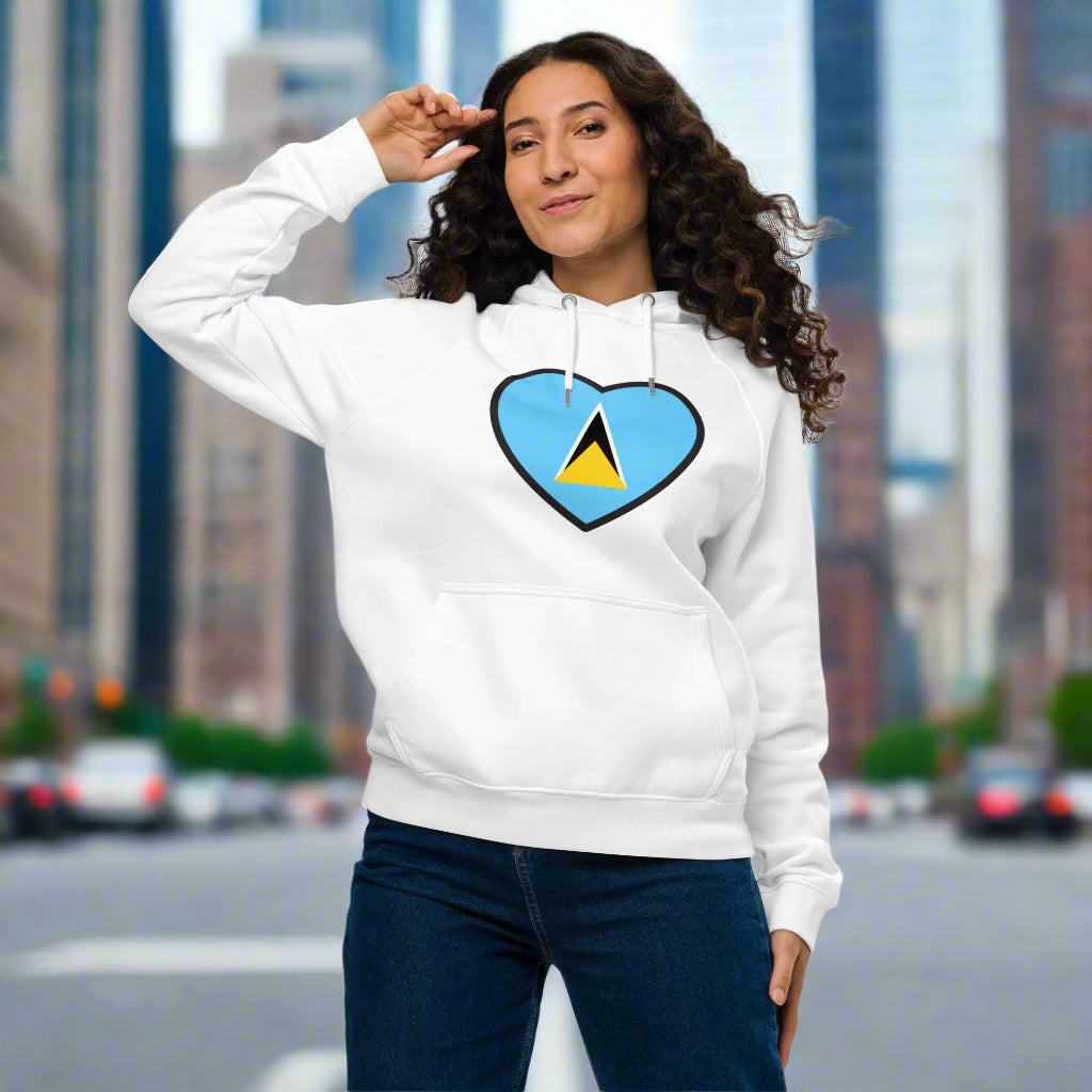 White Pullover Hoodie | Saint Lucia Hoodie | Fit Gyal Tings