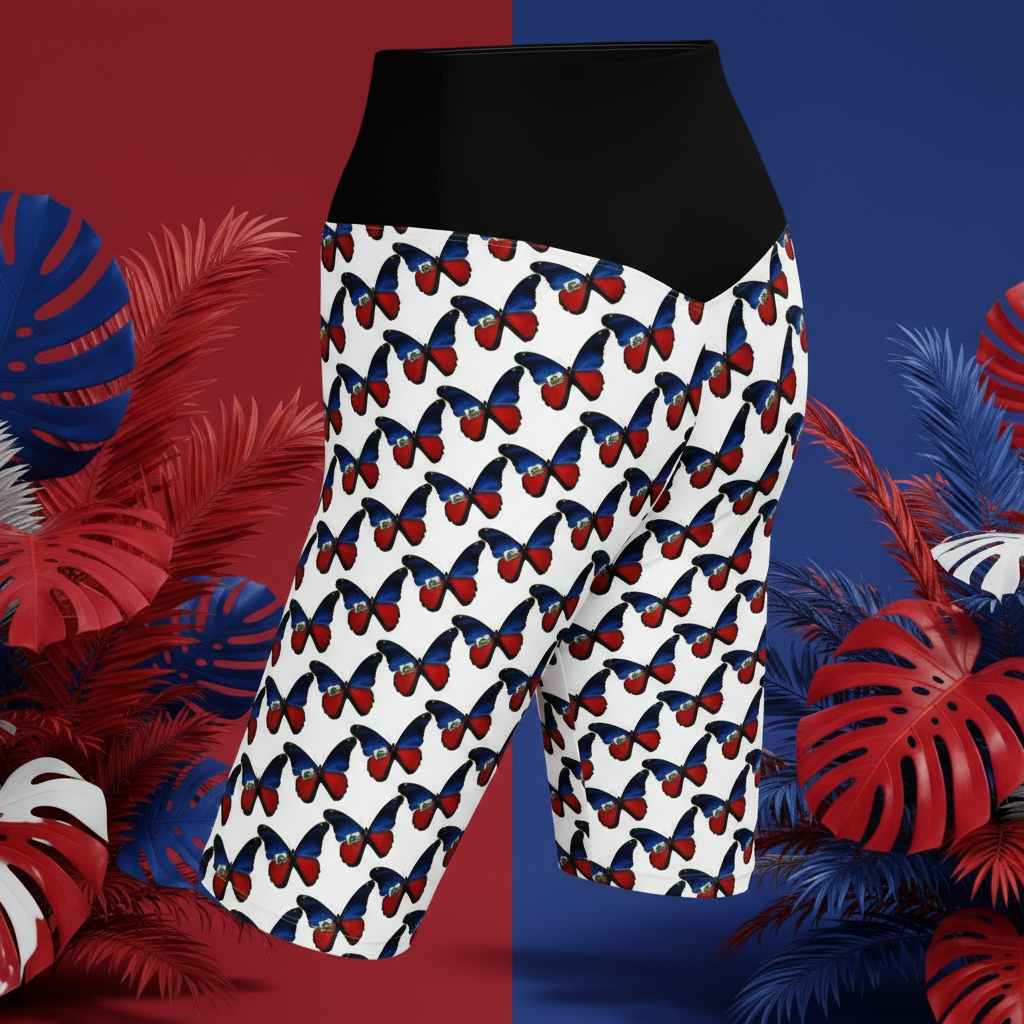 Haiti Flutter Biker Shorts