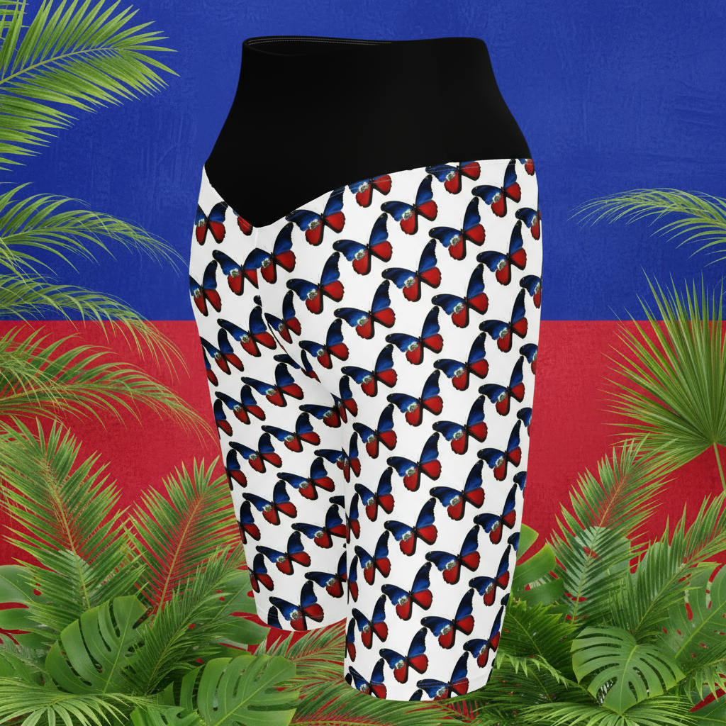 Haiti Flutter Biker Shorts