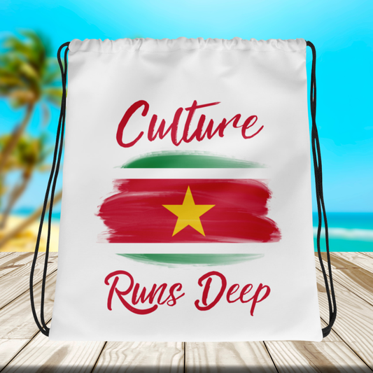 Culture Runs Deep Drawstring Bag