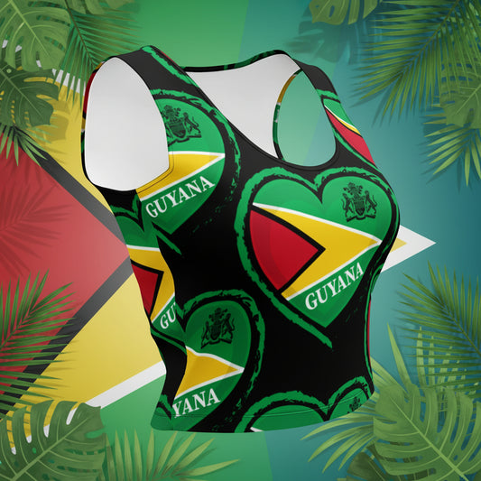 Guyana Love Crop Tank Top