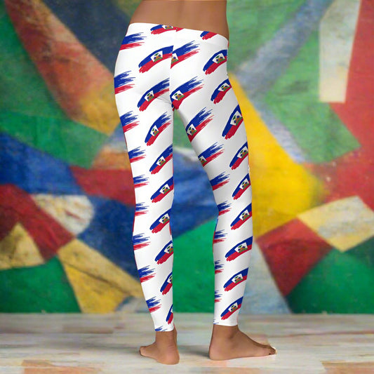 Paint Me Haiti Flag Leggings