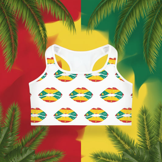 Padded Sports Bra | Grenada Vibes Sports Bra | Fit Gyal Tings