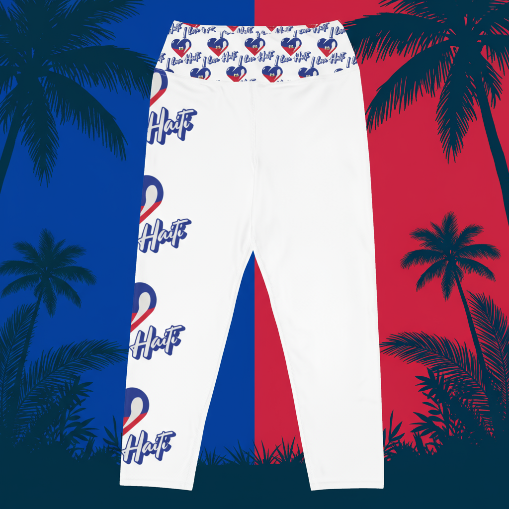 I Love Haiti Yoga Capri Leggings