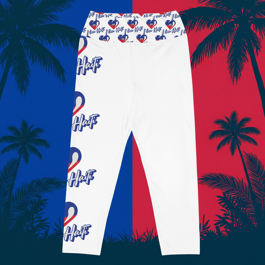 I Love Haiti Yoga Capri Leggings