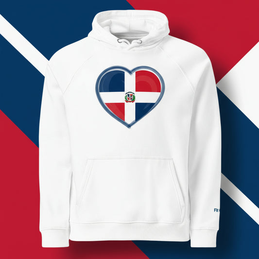 Women's White Hoodie | Dominican Republic Hoodie | Fit Gyal Tings